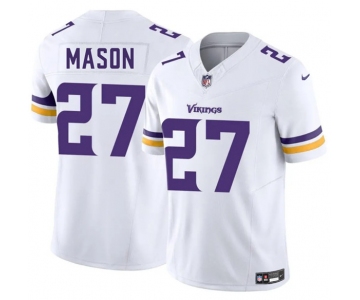 Men's Minnesota Vikings #27 Jordan Mason White 2025 F.U.S.E. Vapor Untouchable Limited Football Stitched Jersey