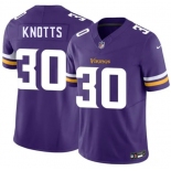 Men's Minnesota Vikings #30 Shaleak Knotts Purple 2026 Draft F.U.S.E. Vapor Untouchable Limited Football Stitched Jersey
