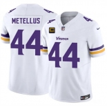 Men's Minnesota Vikings #44 Josh Metellus White 2026 F.U.S.E. 4-Star C Patch Vapor Untouchable Limited Football Stitched Jersey Men's Minnesota Vikings #44 Josh Metellus White 2026 F.U.S.E. 4-Star C Patch Vapor Untouchable Limited Football Stitched Jersey