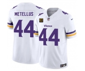 Men's Minnesota Vikings #44 Josh Metellus White 2026 F.U.S.E. 4-Star C Patch Vapor Untouchable Limited Football Stitched Jersey Men's Minnesota Vikings #44 Josh Metellus White 2026 F.U.S.E. 4-Star C Patch Vapor Untouchable Limited Football Stitched Jersey