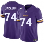 Men's Minnesota Vikings #74 Donovan Jackson Purple 2025 Draft F.U.S.E. Vapor Untouchable Limited Football Stitched Jersey