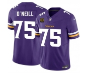 Men's Minnesota Vikings #75 Brian O'Neill Purple 2026 F.U.S.E. 4-Star C Patch Vapor Untouchable Limited Football Stitched Jersey Men's Minnesota Vikings #75 Brian O'Neill Purple 2026 F.U.S.E. 4-Star C Patch Vapor Untouchable Limited Football Stitched Jersey
