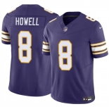 Men's Minnesota Vikings #8 Sam Howell Purple 2023 F.U.S.E. Throwback Vapor Untouchable Limited Football Stitched Jersey