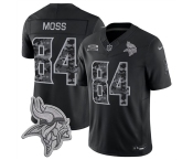 Men's Minnesota Vikings #84 Randy Moss Black 2026 F.U.S.E. Salute to Service Limited Football Stitched Jersey