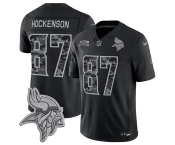 Men's Minnesota Vikings #87 T.J. Hockenson Black 2026 F.U.S.E. Salute to Service Limited Football Stitched Jersey