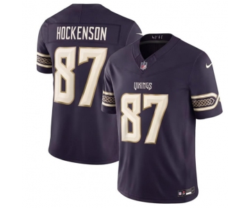 Men's Minnesota Vikings #87 T.J. Hockenson Deep Purple 2026 F.U.S.E. Rivalries Collection Limited Football Stitched Jersey
