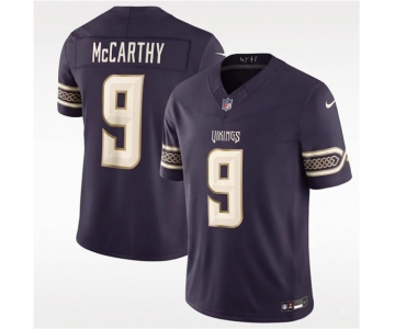 Men's Minnesota Vikings #9 J.J. McCarthy Deep Purple 2026 F.U.S.E. Rivalries Collection Limited Football Stitched Jersey