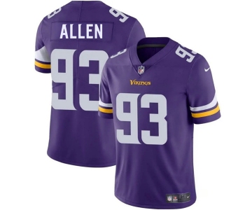 Men's Minnesota Vikings #93 Jonathan Allen Purple 2025 Vapor Limited Football Stitched Jersey