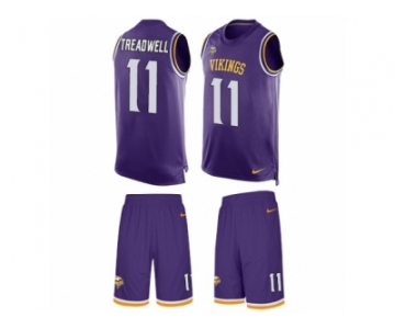 Men's Nike Minnesota Vikings #11 Laquon Treadwell Limited Purple Tank Top Suit NFL Jersey
