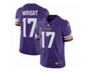Men's Nike Minnesota Vikings #17 Jarius Wright Vapor Untouchable Limited Purple Team Color NFL Jersey