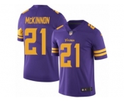 Men's Nike Minnesota Vikings #21 Jerick McKinnon Limited Purple Rush NFL Jersey