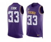 Men's Nike Minnesota Vikings #33 Dalvin Cook Limited Purple Player Name & Number Tank Top NFL Jersey