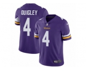 Men's Nike Minnesota Vikings #4 Ryan Quigley Vapor Untouchable Limited Purple Team Color NFL Jersey