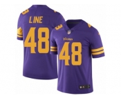 Men's Nike Minnesota Vikings #48 Zach Line Limited Purple Rush NFL Jersey