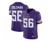 Men's Nike Minnesota Vikings #56 Chris Doleman Vapor Untouchable Limited Purple Team Color NFL Jersey