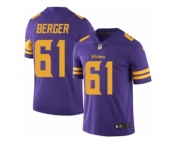 Men's Nike Minnesota Vikings #61 Joe Berger Limited Purple Rush NFL Jersey