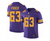 Men's Nike Minnesota Vikings #63 Brandon Fusco Limited Purple Rush NFL Jersey