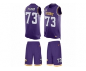 Men's Nike Minnesota Vikings #73 Sharrif Floyd Limited Purple Tank Top Suit NFL Jersey