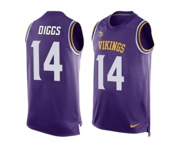 Nike Minnesota Vikings #14 Stefon Diggs Purple Team Color Men's Stitched NFL Limited Tank Top Jersey