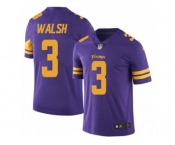 Nike Minnesota Vikings #3 Blair Walsh Purple Men's Stitched NFL Limited Rush Jersey