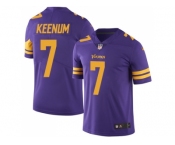 Nike Minnesota Vikings #7 Case Keenum Purple Men Stitched NFL Limited Rush Jersey