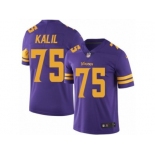 Nike Minnesota Vikings #75 Matt Kalil Purple Men's Stitched NFL Limited Rush Jersey