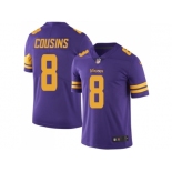 Nike Minnesota Vikings #8 Kirk Cousins Purple Men Stitched NFL Limited Rush Jersey