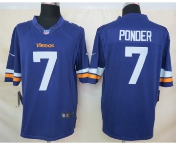 nike nfl jerseys minnesota vikings #7 christian ponder purple[new nike limited]