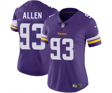 Women's Minnesota Vikings #93 Jonathan Allen Purple 2025 Vapor Untouchable Limited Stitched Jersey