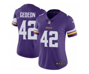 Women's Nike Minnesota Vikings #42 Ben Gedeon Vapor Untouchable Limited Purple Team Color NFL Jersey