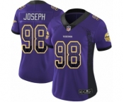 Women's Nike Minnesota Vikings #98 Linval Joseph Limited Purple Rush Drift Fashion NFL Jersey