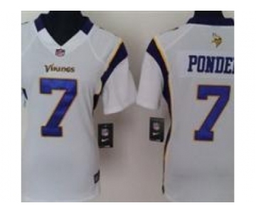 nike women nfl jerseys minnesota vikings #7 christian ponder white[nike]