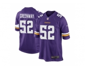 Youth Nike Minnesota Vikings #52 Chad Greenway Purple Elite Jersey