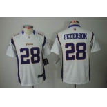 nike youth nfl jerseys minnesota vikings #28 peterson white[nike limited]