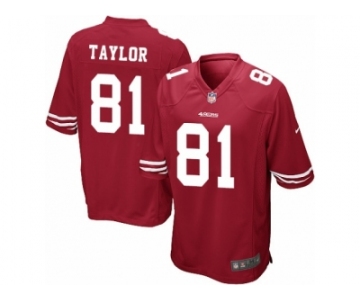 Men Nike San Francisco 49ers #81 Trent Taylor Game Red Team Color NFL Jersey