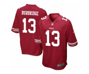 Men's Nike San Francisco 49ers #13 Aaron Burbridge Game Red Team Color NFL Jersey