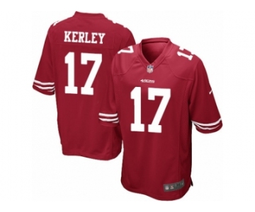 Men's Nike San Francisco 49ers #17 Jeremy Kerley Game Red Team Color NFL Jersey