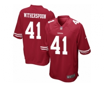 Men's Nike San Francisco 49ers #41 Ahkello Witherspoon Game Red Team Color NFL Jersey