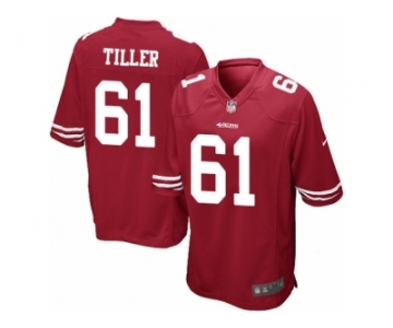 Men's Nike San Francisco 49ers #61 Andrew Tiller Game Red Team Color NFL Jersey