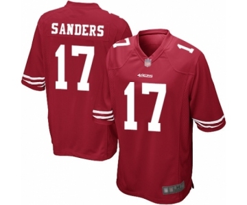 Men's San Francisco 49ers #17 Emmanuel Sanders Game Red Team Color Football Jersey
