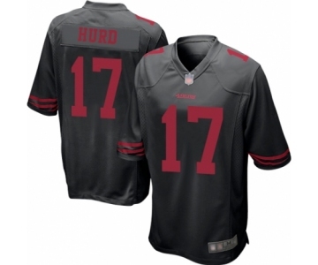 Men's San Francisco 49ers #17 Jalen Hurd Game Black Football Jersey