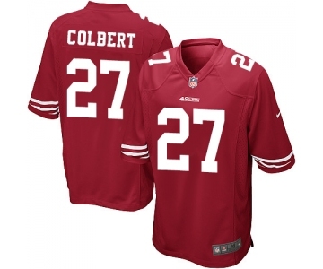Men's San Francisco 49ers #27 Adrian Colbert Game Red Team Color Football Jersey