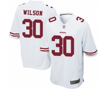 Men's San Francisco 49ers #30 Jeff Wilson Game White Football Jersey