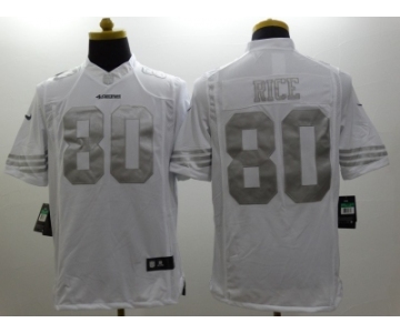 Nike San Francisco 49ers #80 Jerry Rice Platinum White Jerseys(Game)