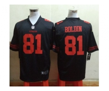 Nike San Francisco 49ers #81 Anquan Boldin Black Jerseys(Game)