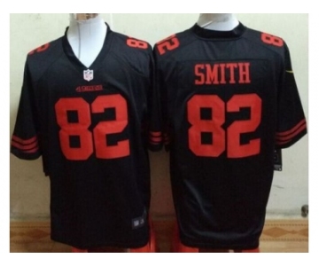 Nike San Francisco 49ers #82 Torrey Smith Black Jerseys(Game)