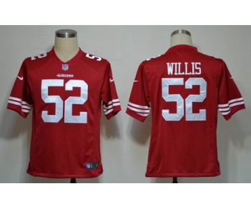 nike nfl jerseys san francisco 49ers #52 willis red[game]