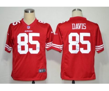 nike nfl jerseys san francisco 49ers #85 davis red[game]