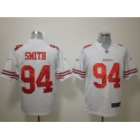 nike nfl jerseys san francisco 49ers #94 smith white[game]
