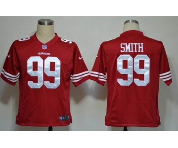 nike nfl jerseys san francisco 49ers #99 smith red[game]